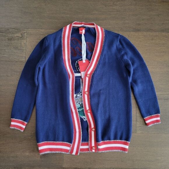 PINKO Coca Cola Knit Nautical Cardigan Sweater XS - Picture 3 of 12